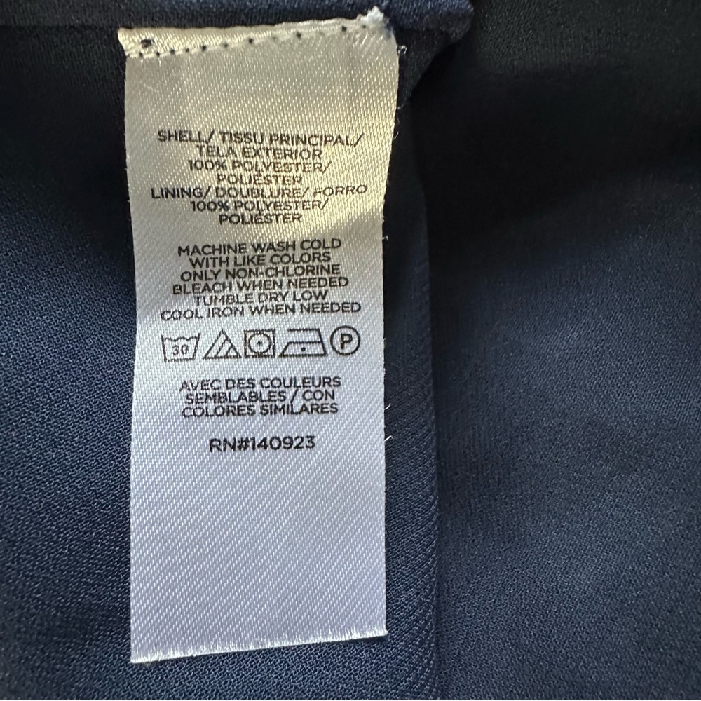 LOFT Navy Floral V-Neck Cami Tank Top Size L - Picture 9 of 9